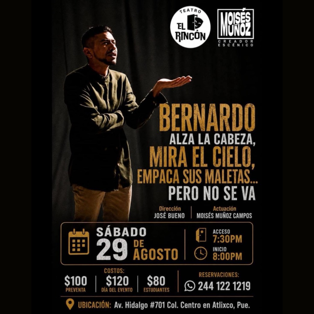 Bernardo alza la cabeza, mira el cielo, empaca sus maletas... pero no se va