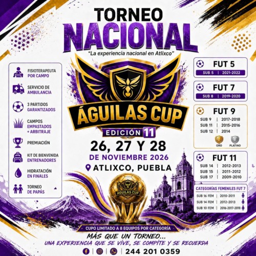 Aguilas Cup 11 Torneo Nacional de F�tbol en Atlixco