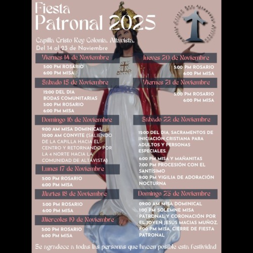 Fiesta Patronal Capilla Cristo Rey