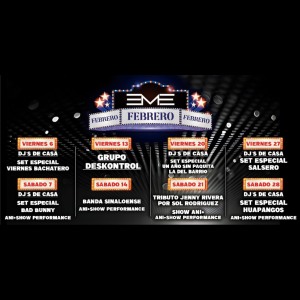 Cartelera Musical Febrero - M Night Club