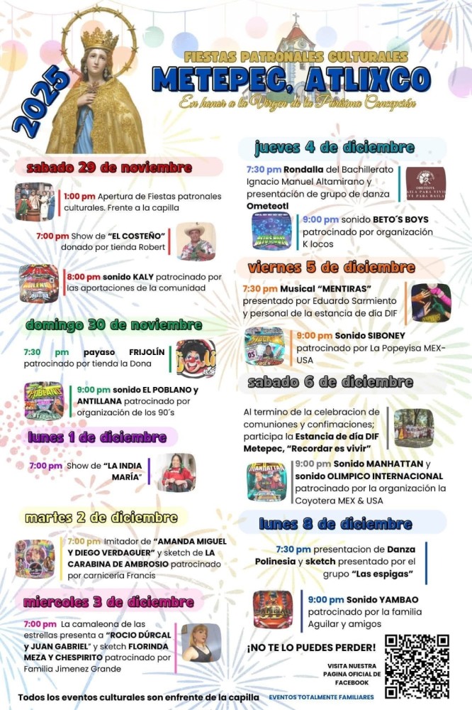 Fiestas Patronales Culturales en Metepec 2025
